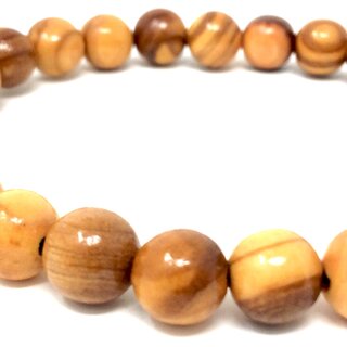 Armband aus echten Olivenholz Perlen 8mm handgemacht auf Mallorca Holzschmuck Schmuck aus Olivenholz auch als Fukettchen tragbar