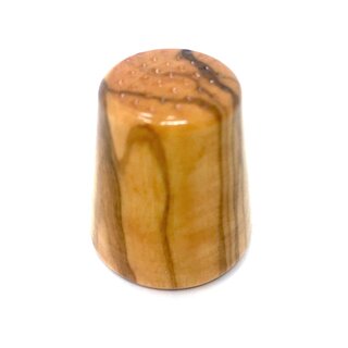 bagusto Fingerhut aus Olivenholz 17mm handgefertigt auf Mallorca zum Nhen und Sticken als Fingerschutz