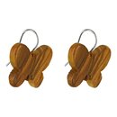 Earrings with butterflies made of genuine olive wood...