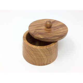 Jar with lid 7x4cm made of olive wood handmade on Mallorca tooth box jewelry box storage
