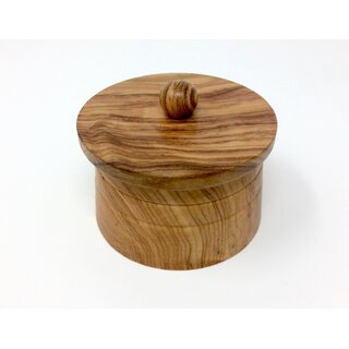 Jar with lid 7x4cm made of olive wood handmade on Mallorca tooth box jewelry box storage