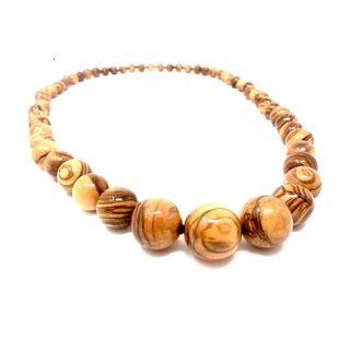 Necklace made with genuine olive wood beads handmade wooden jewelry handmade jewelry