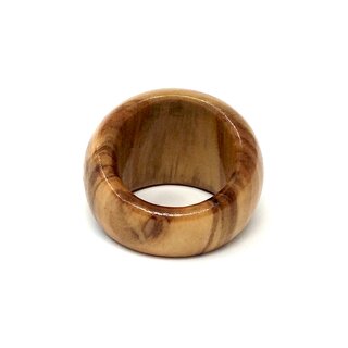 Genuine olive wood finger ring - handmade - 17mm inside diameter - wooden jewelry - unique ring - curved shape - suitable for everyday use