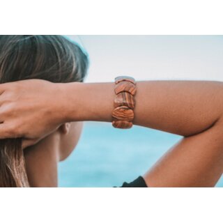 Armband aus echten Olivenholz handgemacht auf Mallorca Holzschmuck Natur Schmuck Gliederarmband  flexibel und dehnbar