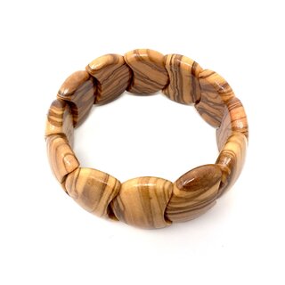 Armband aus echten Olivenholz handgemacht auf Mallorca Holzschmuck Natur Schmuck Gliederarmband  flexibel und dehnbar