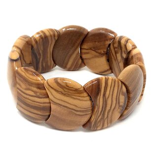 Armband aus echten Olivenholz handgemacht auf Mallorca Holzschmuck Schmuck aus Olivenholz flexibel und dehnbar
