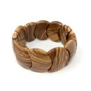 Genuine olive wood bracelet handmade wooden jewelry...