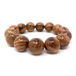 Bracelet made of large genuine olive wood beads handmade wooden jewelry jewelry made of olive wood wood olive beads flexible and stretchy