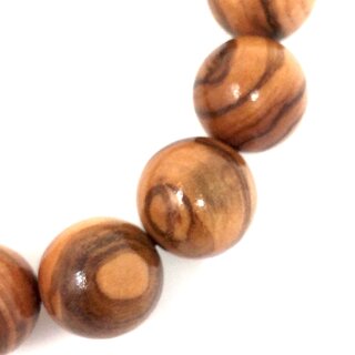 Bracelet made of large genuine olive wood beads handmade wooden jewelry jewelry made of olive wood wood olive beads flexible and stretchy