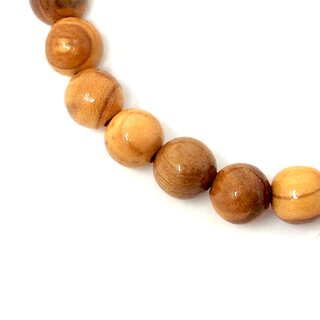 Armband aus echten Olivenholz Perlen 8mm handgemacht auf Mallorca Holzschmuck Schmuck aus Olivenholz auch als Fußkettchen tragbar