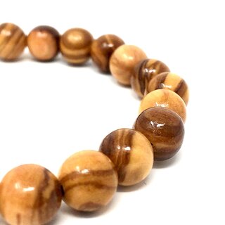 Bracelet made of genuine olive wood beads 8mm handmade wooden jewelry jewelry made of olive wood also wearable as anklet