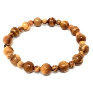 Bracelet made of genuine olive wood beads 9 and 5mm handmade wooden jewelry jewelry made of olive wood also as anklet wearable