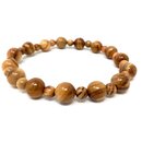 Bracelet made of genuine olive wood beads 9 and 5mm...