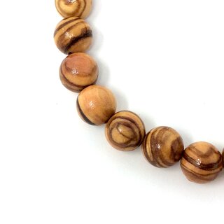Bracelet made of genuine olive wood beads 9mm handmade wooden jewelry jewelry made of olive wood also wearable as anklet