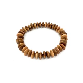 Bracelet flexible with genuine pearls in olive wood handmade wooden jewelry jewelry made of olive wood also as anklet wearable