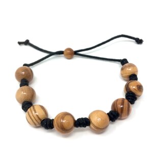 Bracelet made of genuine olive wood beads handmade wooden jewelry jewelry made of olive wood also as anklet wearable