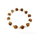 Bracelet made of genuine olive wood beads 8mm and white...