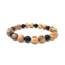 Bracelet made of genuine olive wood beads 10mm and...