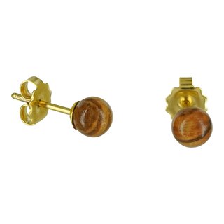 Studs with genuine olive wood beads handmade wooden jewelry jewelry made of olive wood olive wood jewelry earrings