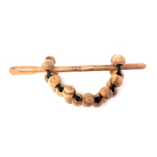 Haarspange mit Perlen aus echten Olivenholz 10mm handgemacht Holz Schmuck Haarband Zopfhalter Haargummi