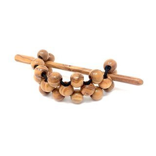 Haarspange mit Perlen aus echten Olivenholz 10mm handgemacht Holz Schmuck Haarband Zopfhalter Haargummi