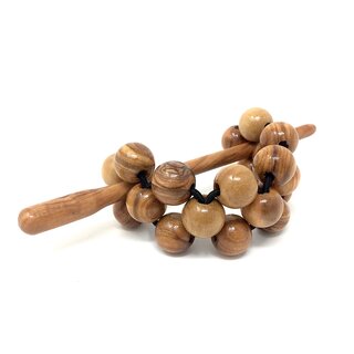 Haarspange mit Perlen aus echten Olivenholz 12mm handgemacht Holzschmuck Schmuck