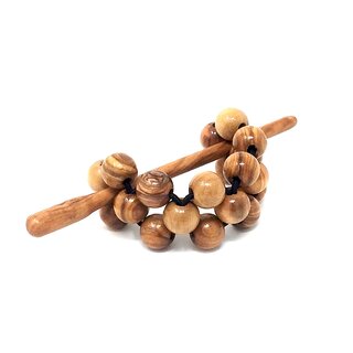 Haarspange mit Perlen aus echten Olivenholz 12mm handgemacht Holzschmuck Schmuck