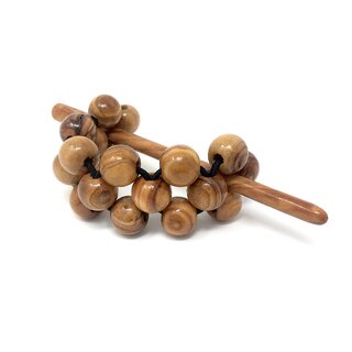 Hair clip with pearls made of genuine olive wood 12mm handmade wooden jewelry jewelry made of olive wood