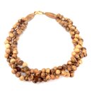 Bracelet made of genuine olive wood beads handmade wooden...