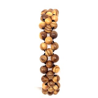 Armband aus echten Olivenholz Perlen handgemacht Holzschmuck Schmuck aus Olivenholz auch als Fußkettchen tragbar Olivenholzschmuck