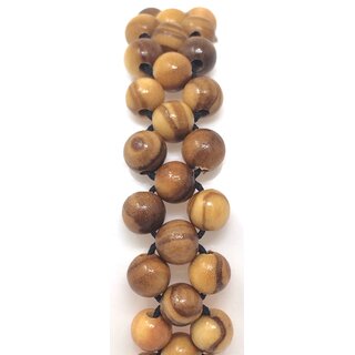 Armband aus echten Olivenholz Perlen handgemacht Holzschmuck Schmuck aus Olivenholz auch als Fußkettchen tragbar Olivenholzschmuck