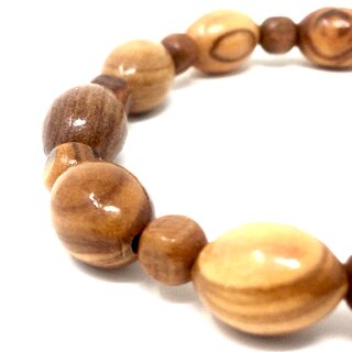 Bracelet made of genuine olive wood beads handmade wooden jewelry jewelry made of olive wood also as anklet wearable olive wood jewelry