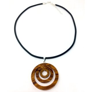Olive Wood Pendant & Necklace Handmade Natural 