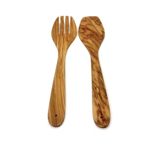 Spatula 30cm 2 parts made of olive wood on Mallorca handmade kitchen utensil roasting turner