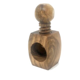 Nutcracker 7x7cm made of olive wood handmade on Mallorca nut screw natural product