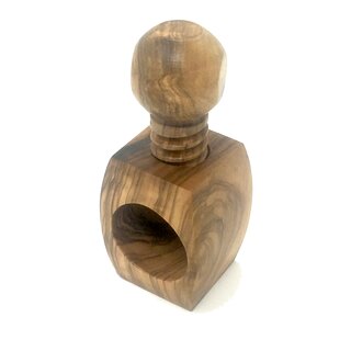 Nutcracker 7x7cm made of olive wood handmade on Mallorca nut screw natural product