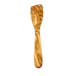 Spatula slightly bent 30 cm made of olive wood handmade in Mallorca kitchen gadgets