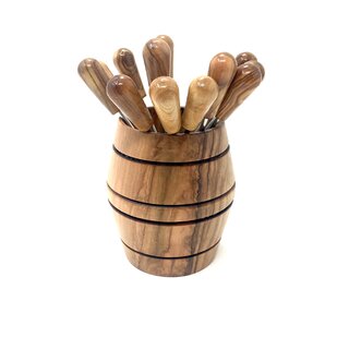 12 Party Sticks in Olive Wood Handcrafted on Majorca Cheese Sticks Cocktail Sticks Pinchero