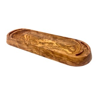 Bowl 30x10x2cm made of olive wood handmade on Mallorca snack bowl serving tray 2 in 1