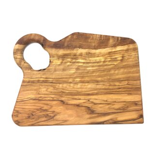 Cutting board 34x25x1cm made of olive wood handmade on Mallorca wooden board
