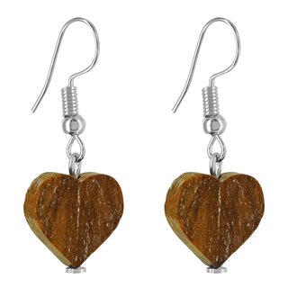 Genuine olive wood earrings handmade in Mallorca wooden jewelry olive wood jewelry olive wood jewelry